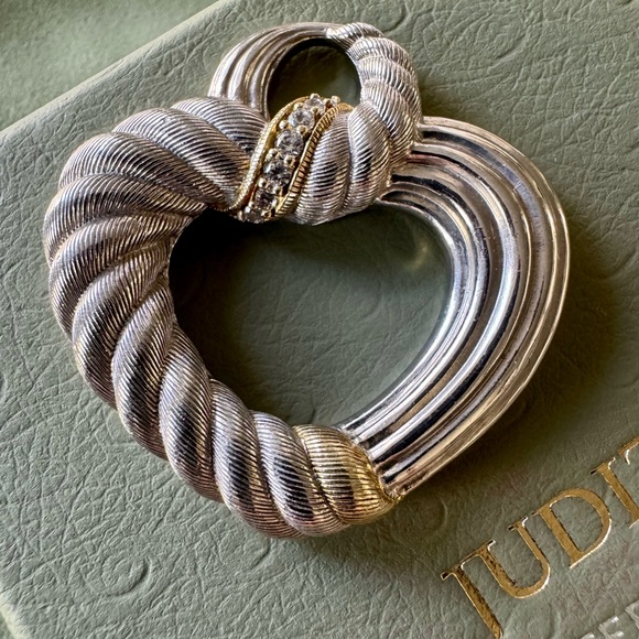 Judith Ripka Jewelry - Judith Ripka Gorgeous 925 Silver, 14K Gold, N CZ Heart Pendant